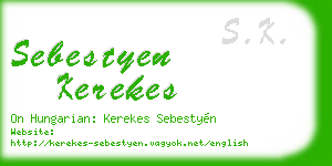 sebestyen kerekes business card